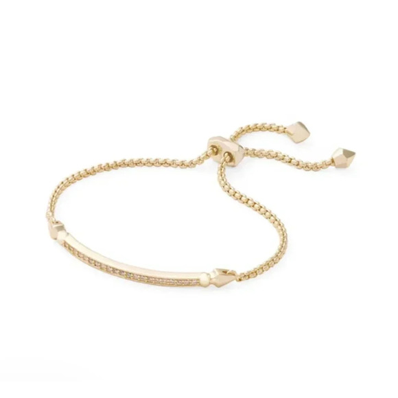 Kendra Scott Womens Ott Bracelet Adjustable Chain Rose Gold Metal White - Picture 2 of 15